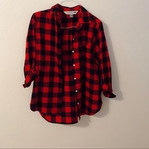 black and red flannel